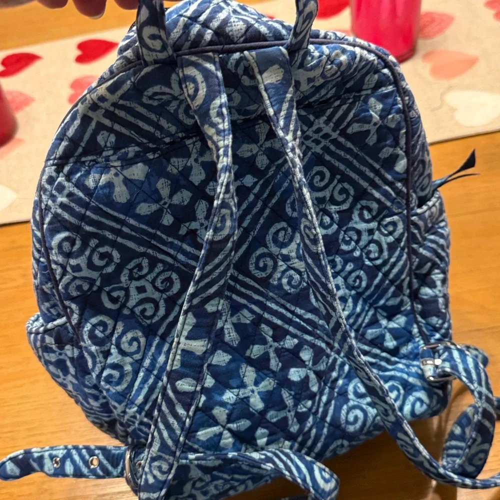 Vera Bradley Blue Patterned Backpack - Picture 3 of 4